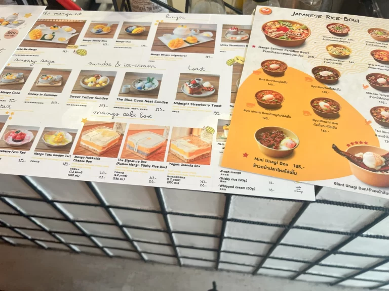 Make Me Mangoメニュー表①