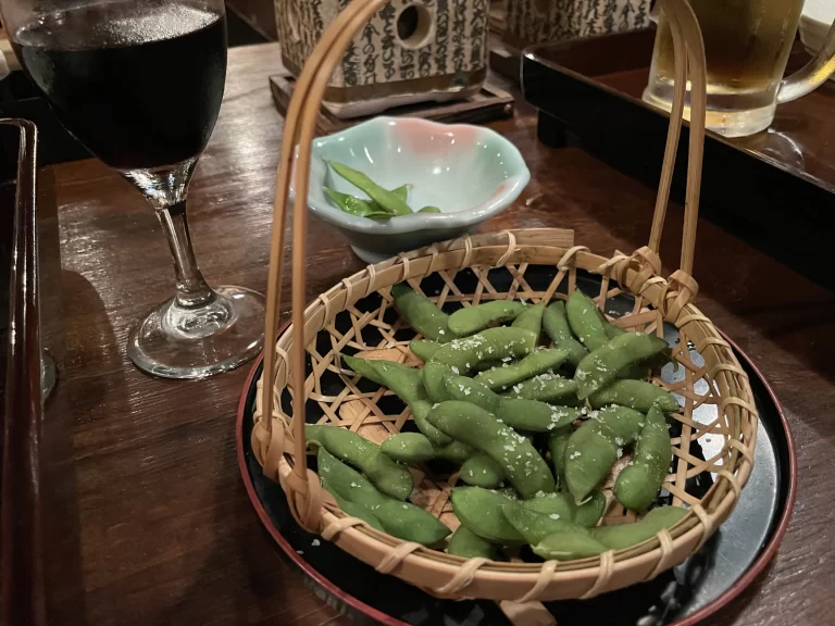 枝豆・ビール・グラスワイン