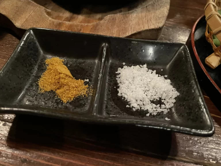 げその天ぷらのお塩、カレー塩