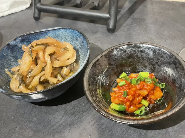 梅搾菜とチャンジャ