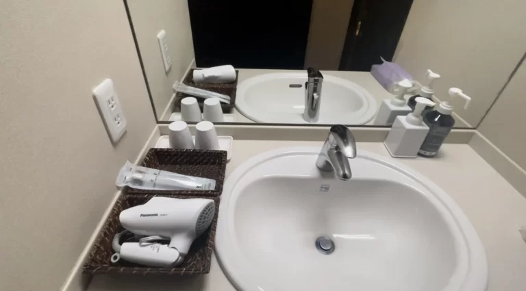 絹の渓谷　碧流　椿山　洗面台