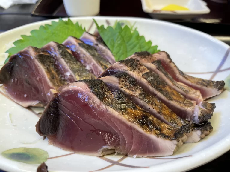 鰹のたたき　盛り合わせ定食10切れ