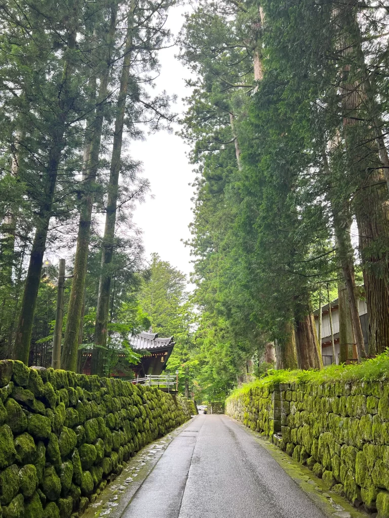 日光東照宮への道