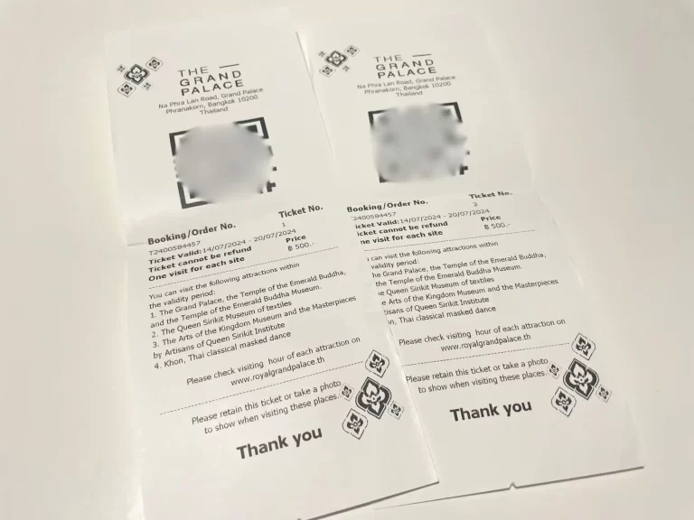 ワット･プラケオと王宮のチケット