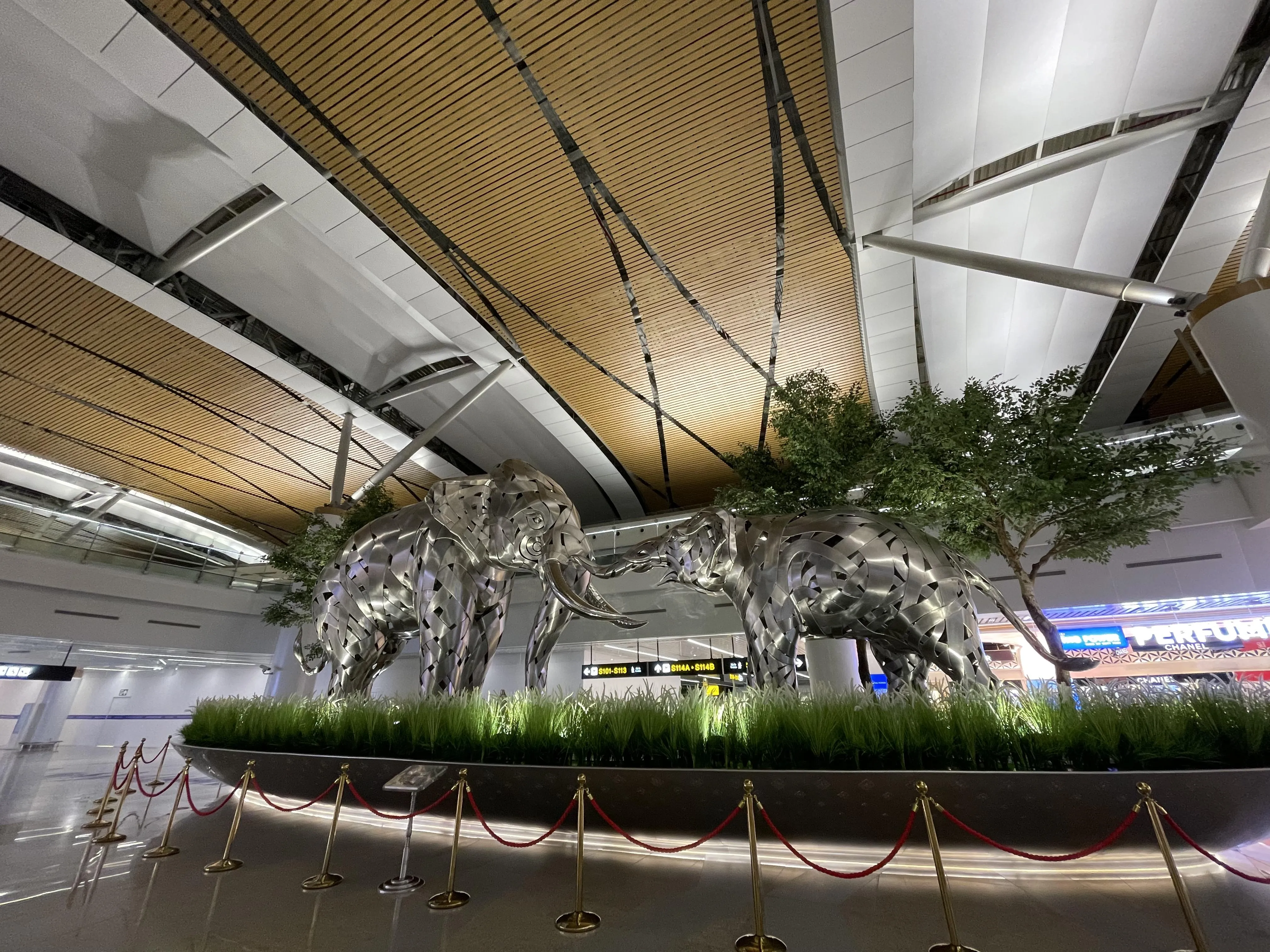 サテライトターミナルの親子ゾウ